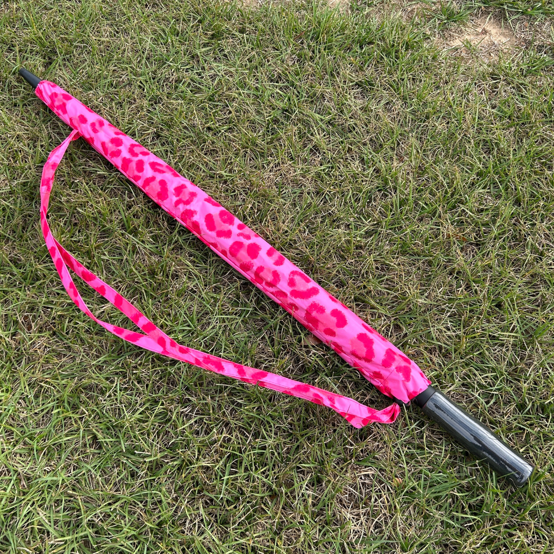 Pink Leopard - UPF 50+ Large Golf Umbrella