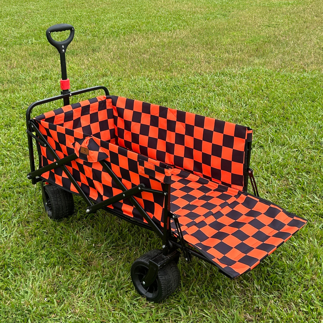 Orange Checkerboard Tailgate Wagon