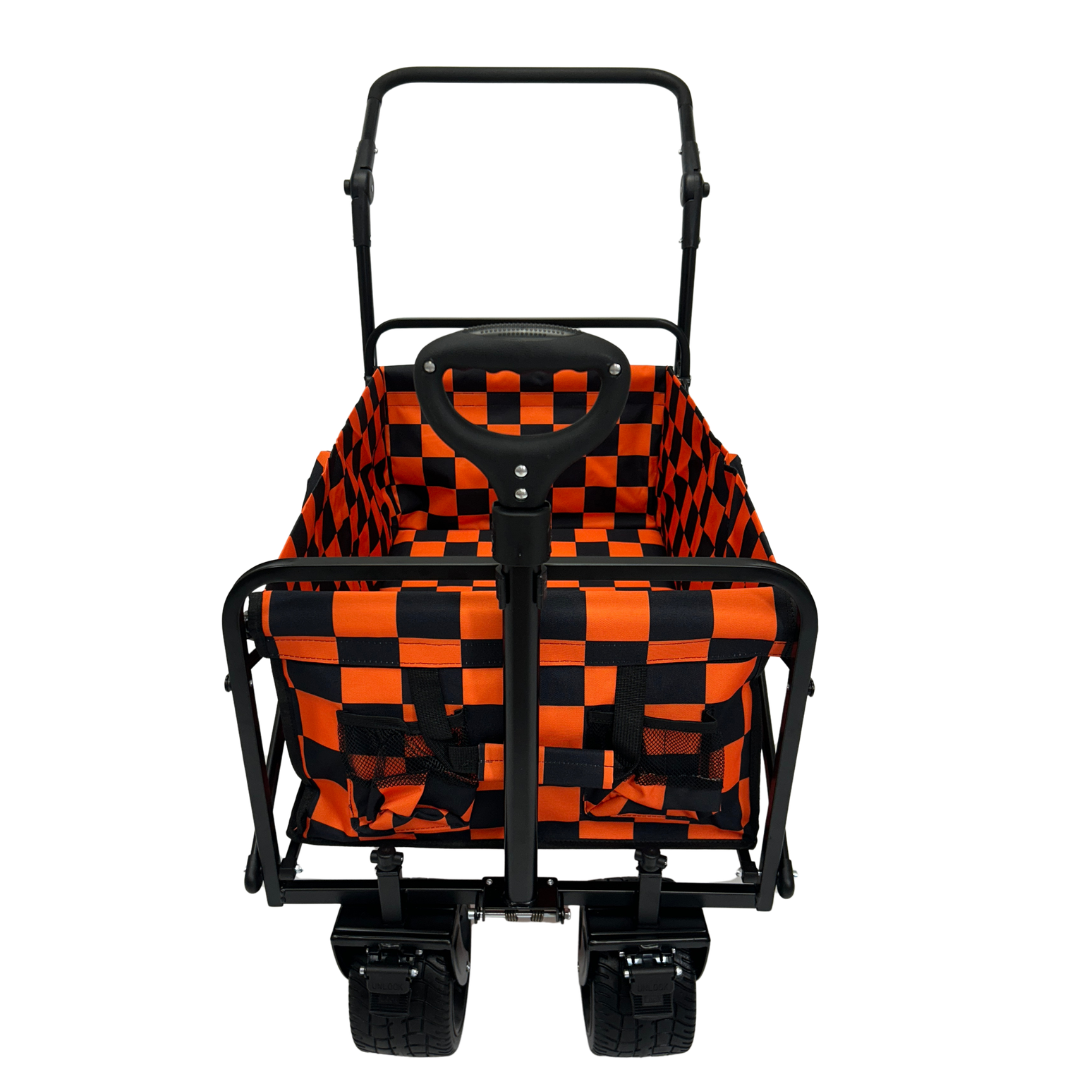Orange Checkerboard Stroller Wagon