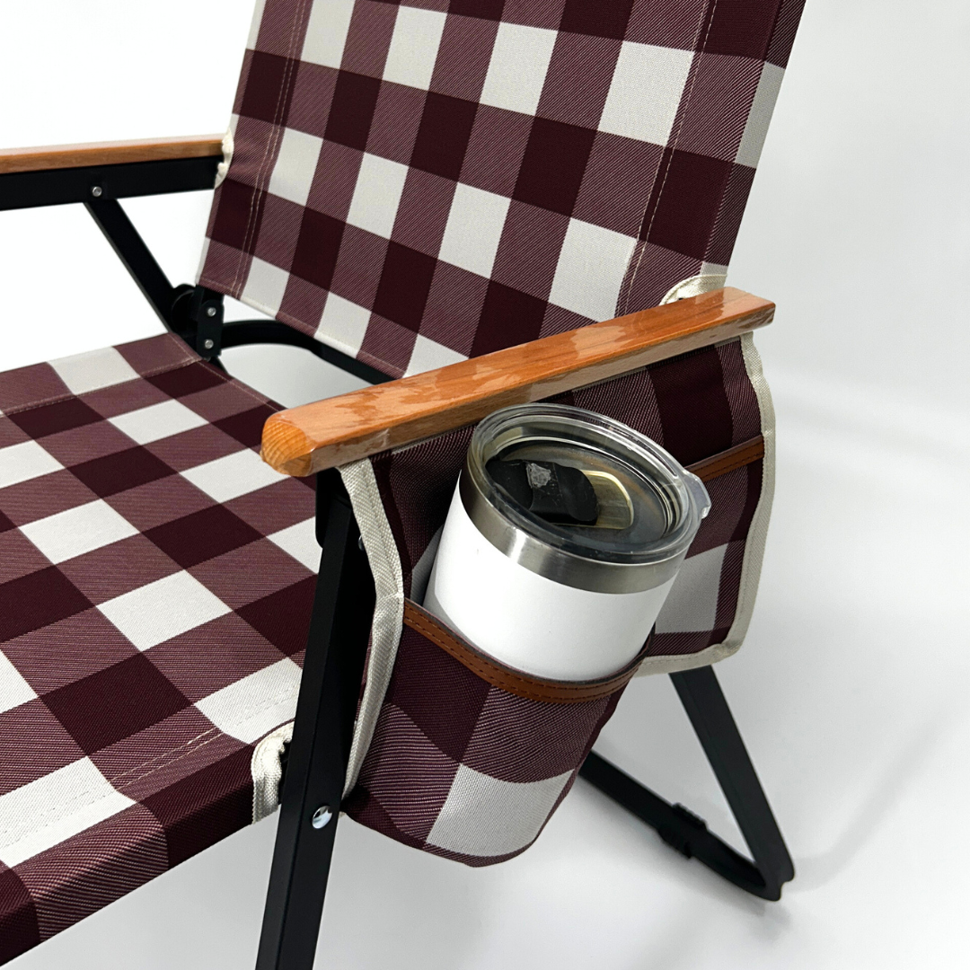 Maroon Buffalo Folding Lawn Chair