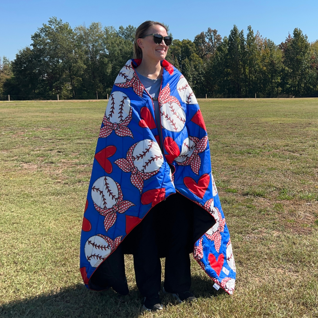 Baseball Mom - Indoor/Outdoor Puffy Blanket