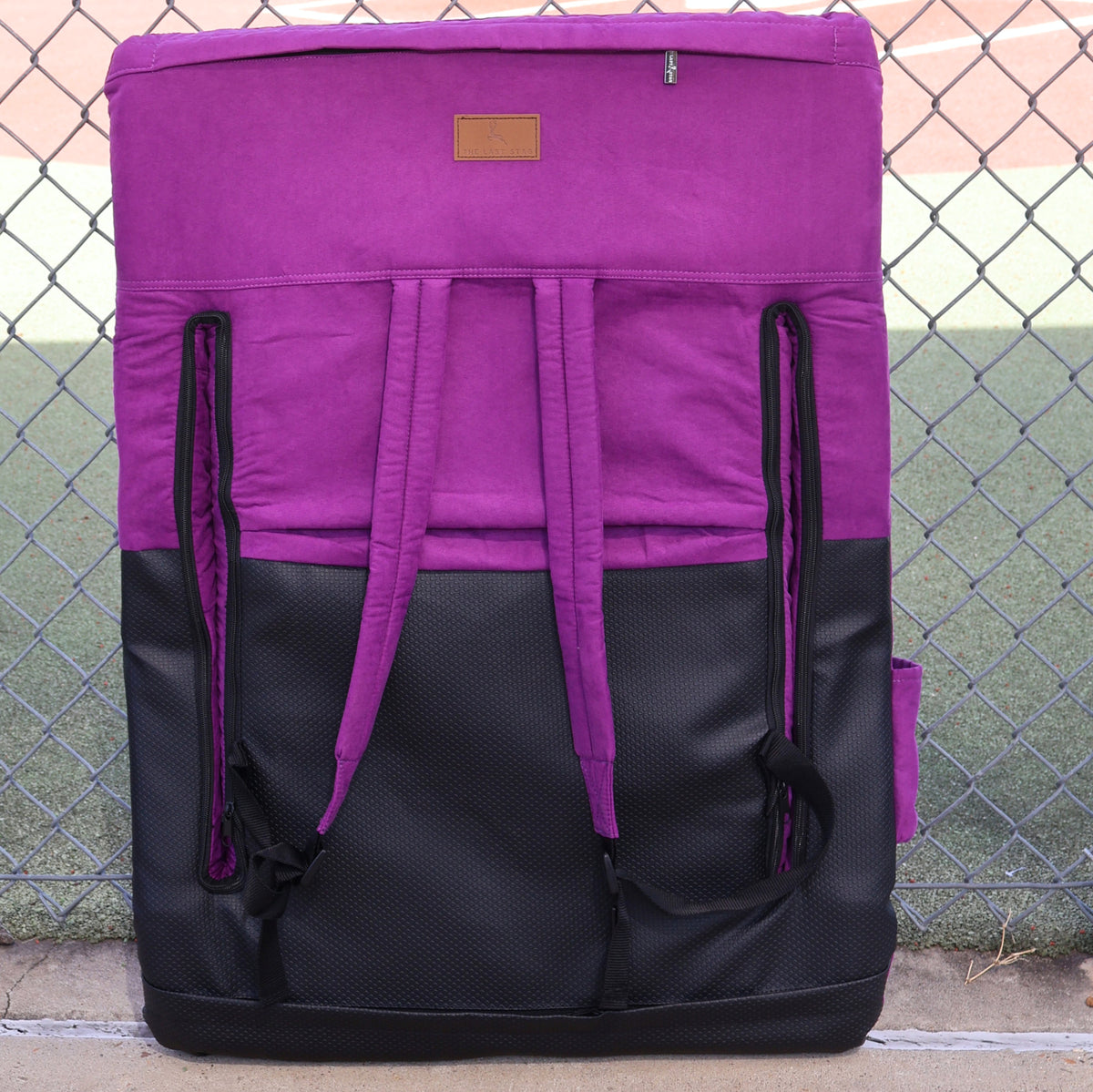 Purple Suede 23" Stadium Seat with Armrests