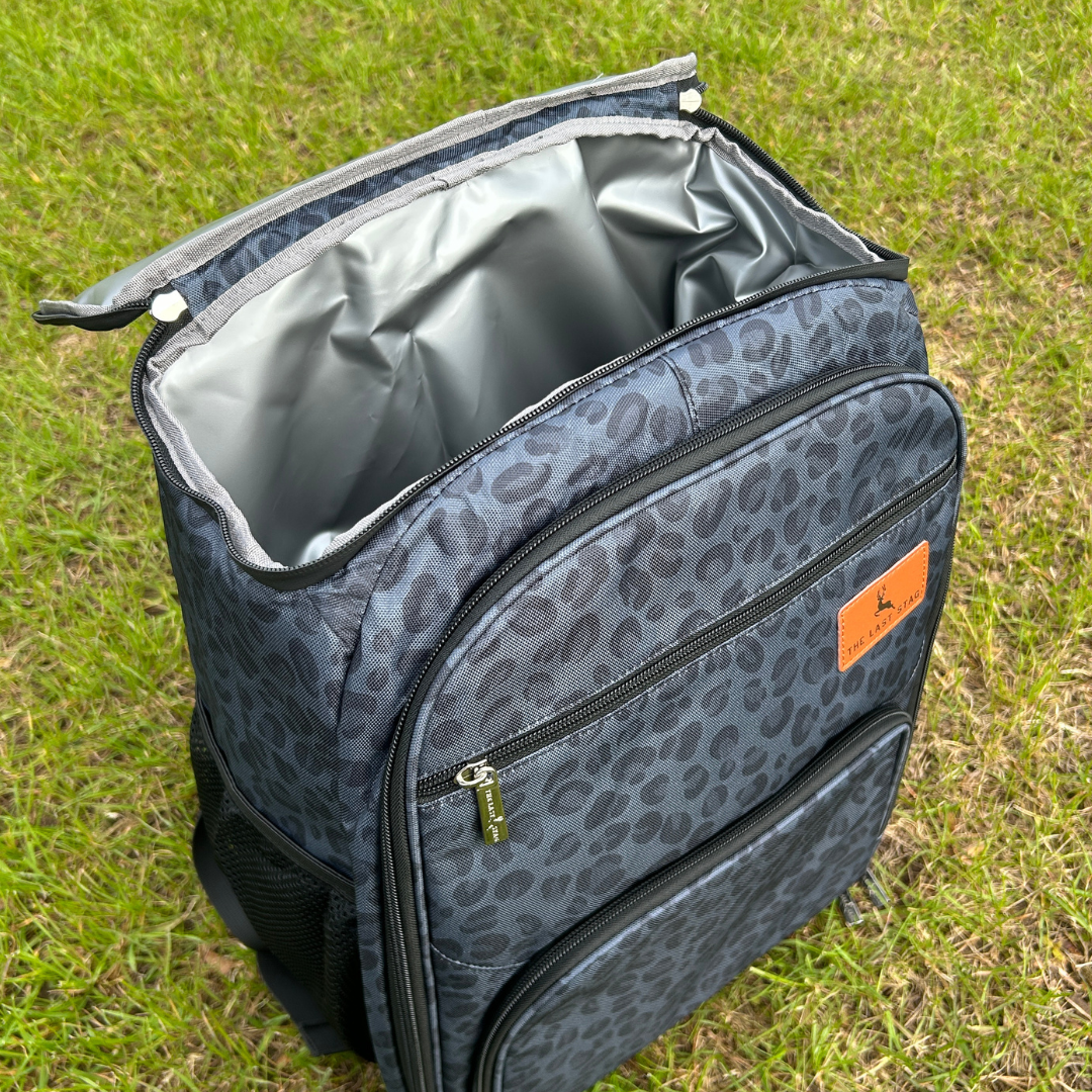 Black Leopard Backpack Cooler