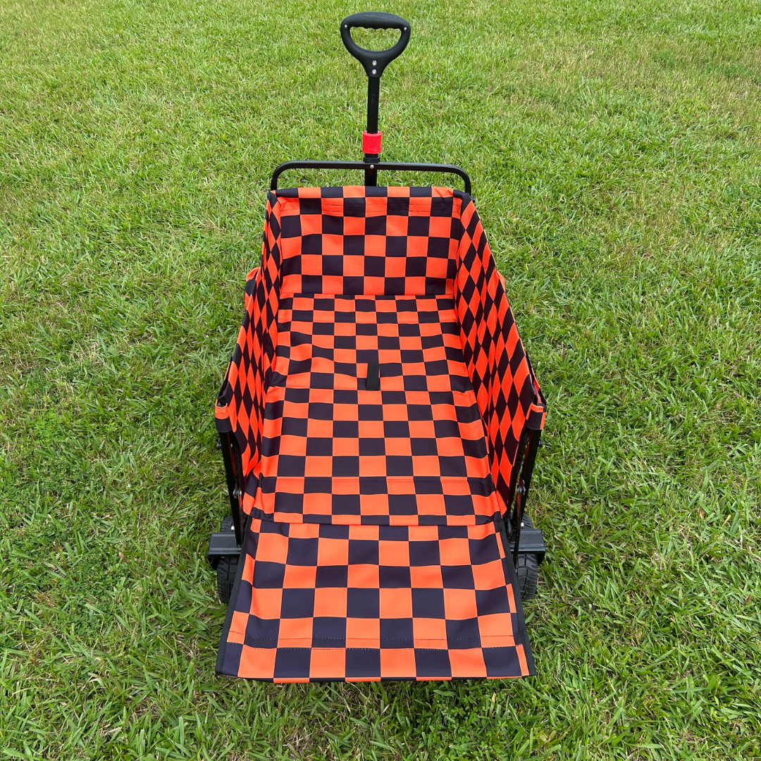 Orange Checkerboard Tailgate Wagon