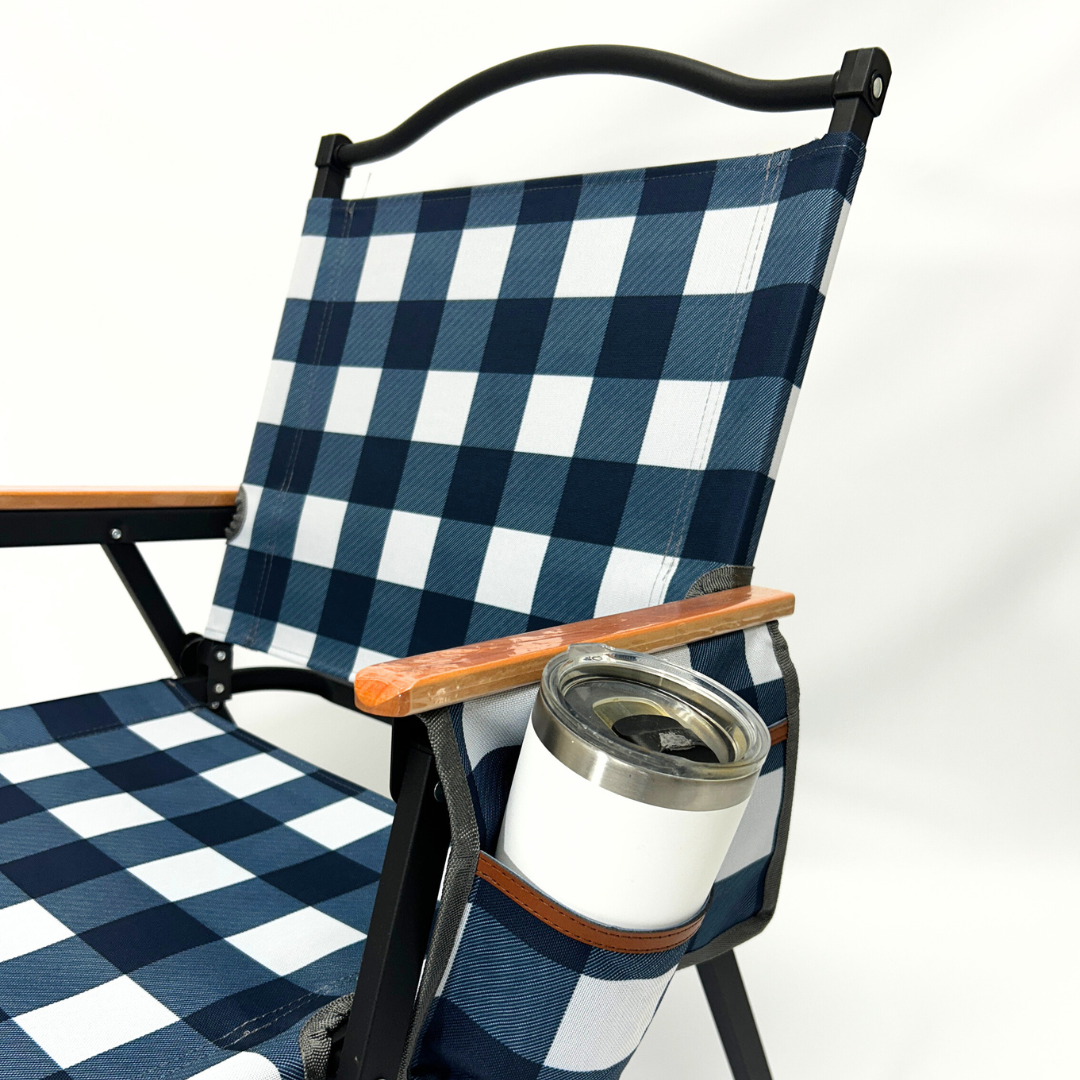 Navy Buffalo Folding Lawn Chair