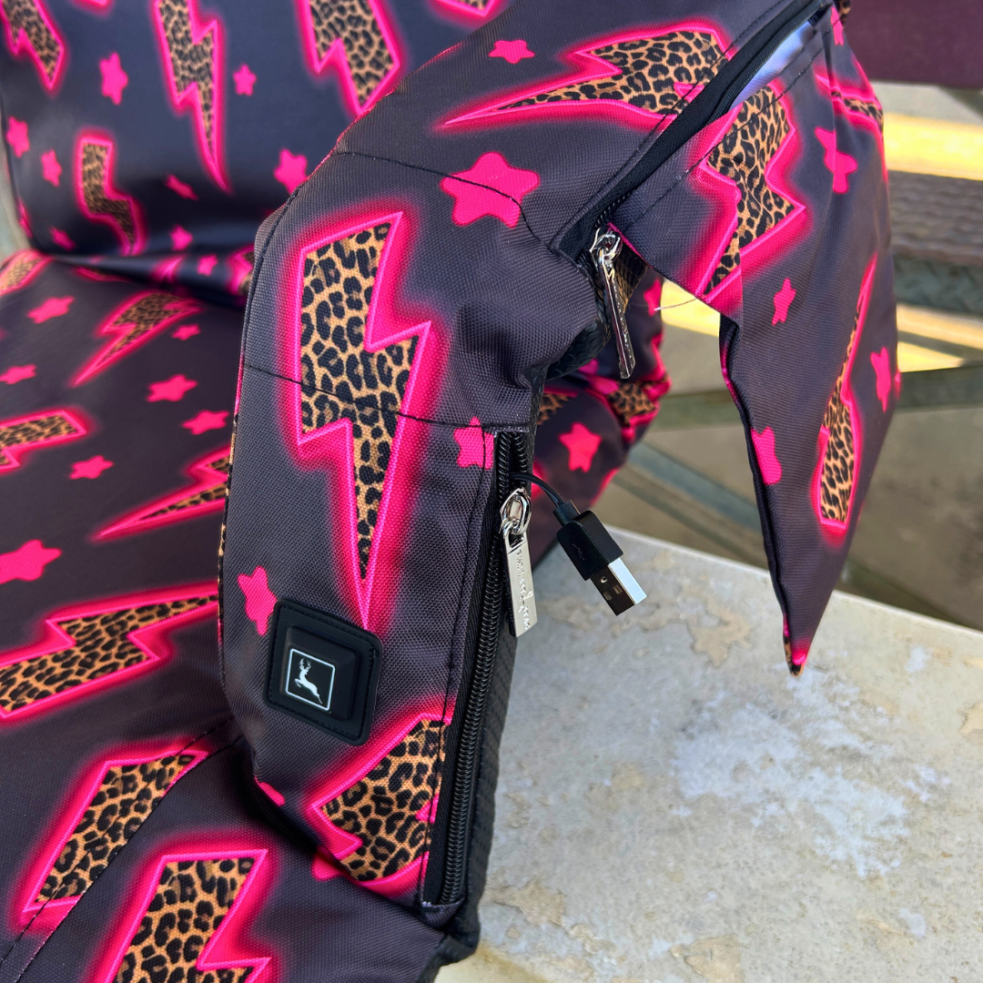 Heated Pink Leopard Lightning Bolts 23