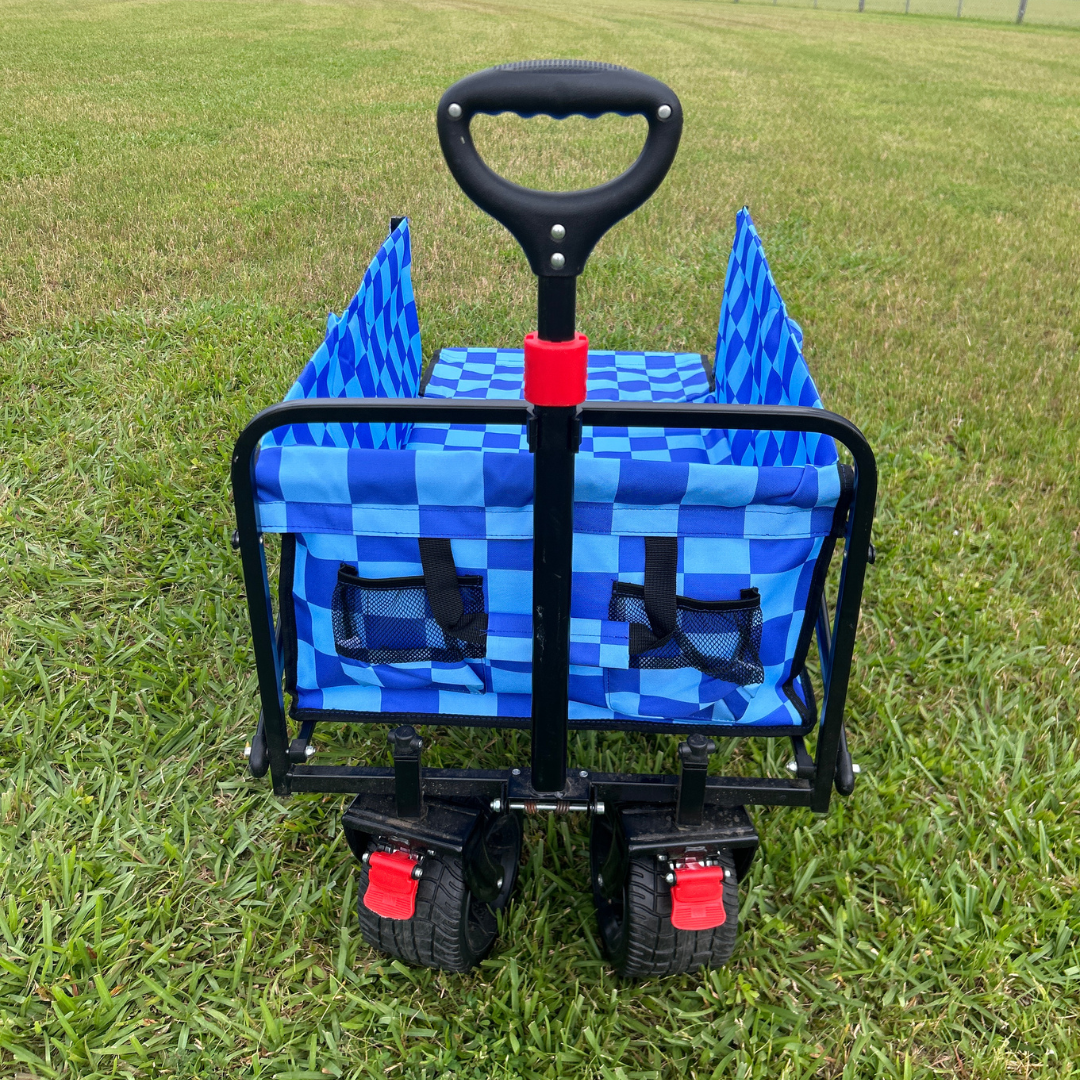 Blue Checkerboard Tailgate Wagon