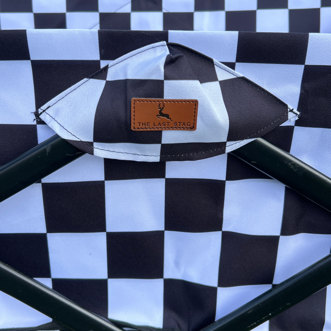 Black and White Checkerboard Tailgate Wagon