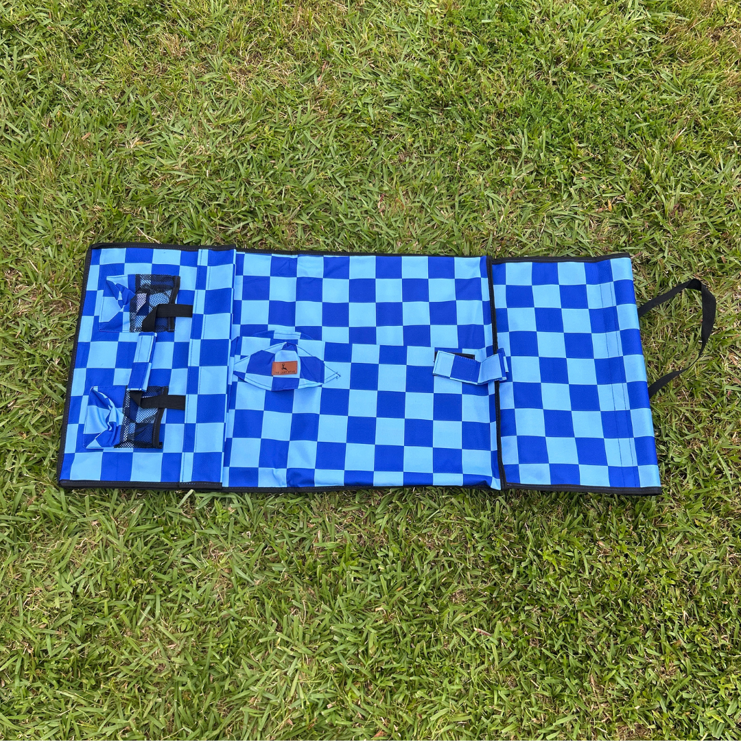 Navy Checkerboard Tailgate Wagon