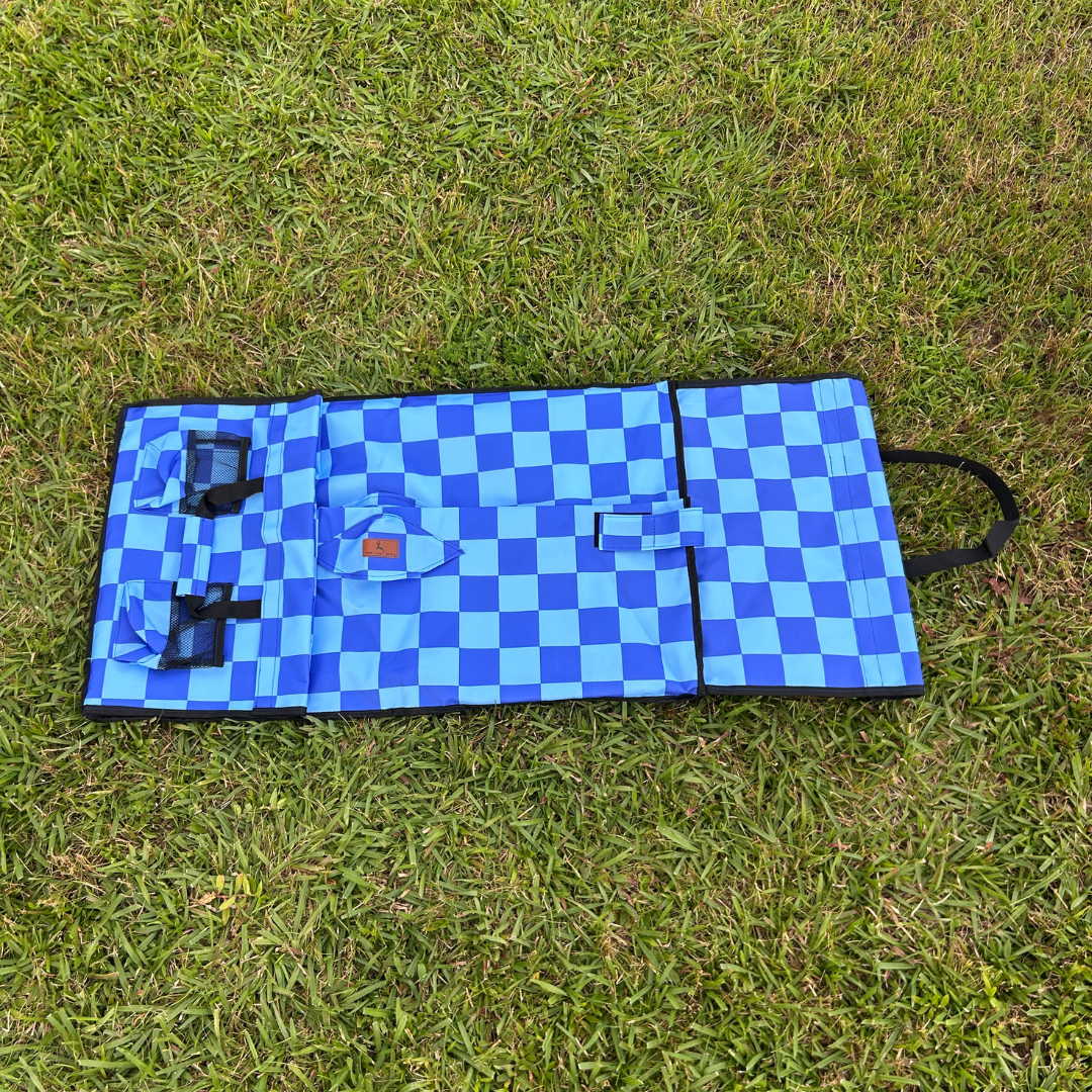Blue Checkerboard Tailgate Wagon