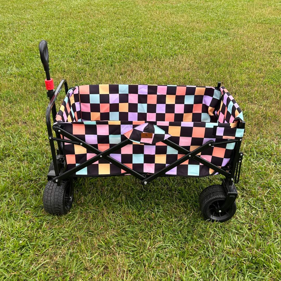 Retro Checkerboard Tailgate Wagon