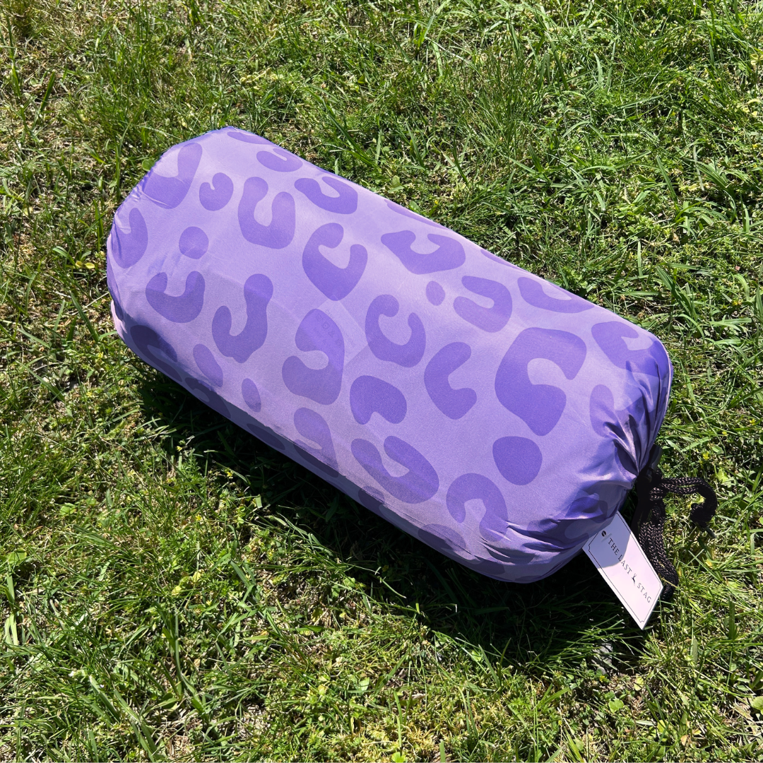 Purple Leopard - Indoor/Outdoor Puffy Blanket