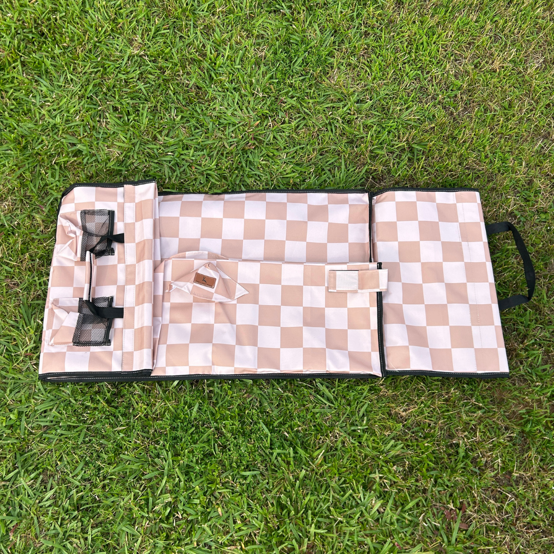 Beige Checkerboard Tailgate Wagon