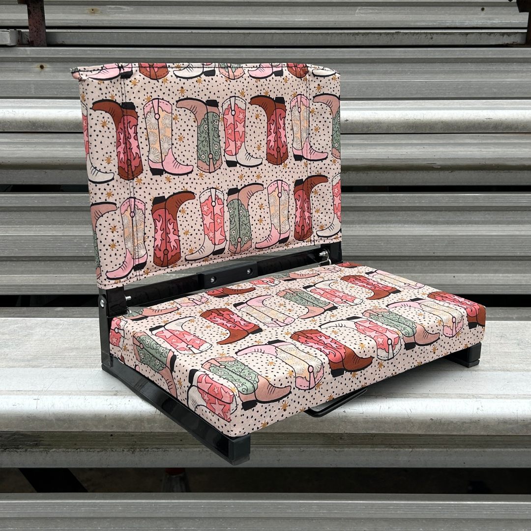 Cowgirl Boots Folding Stadium Seat