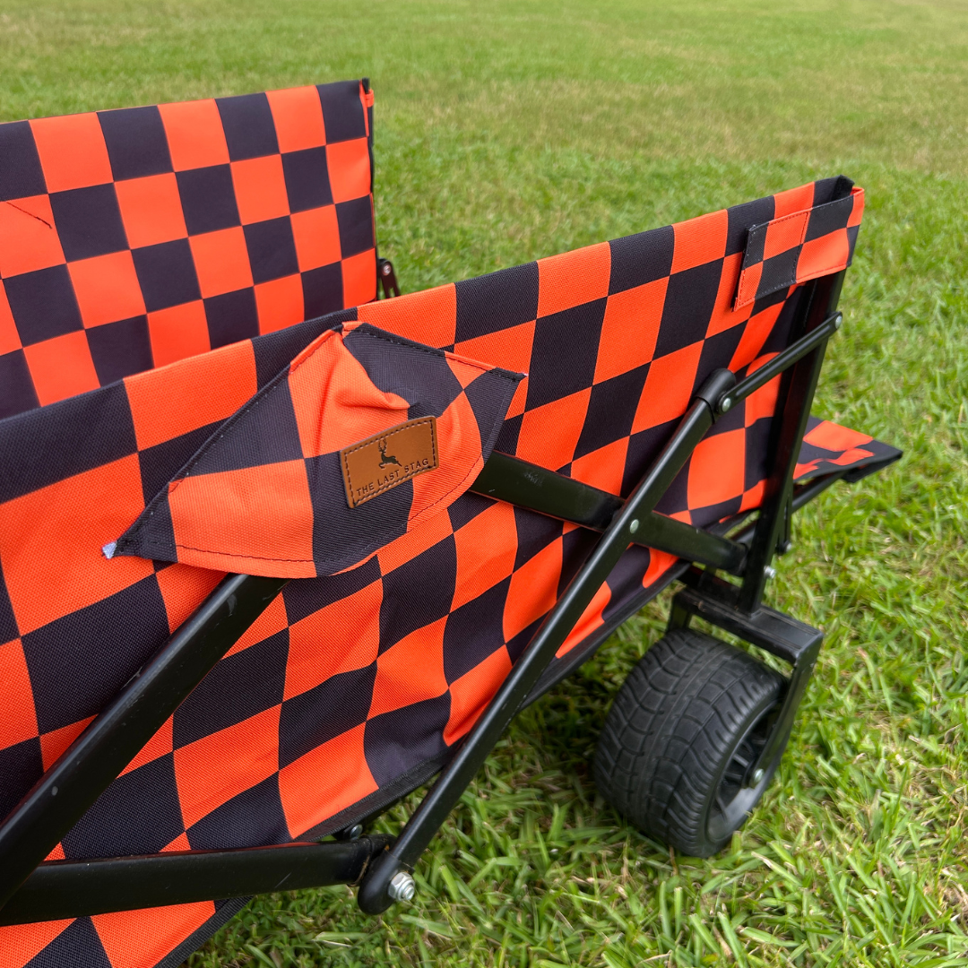 Orange Checkerboard Tailgate Wagon