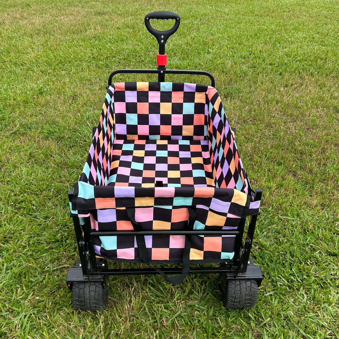Retro Checkerboard Tailgate Wagon