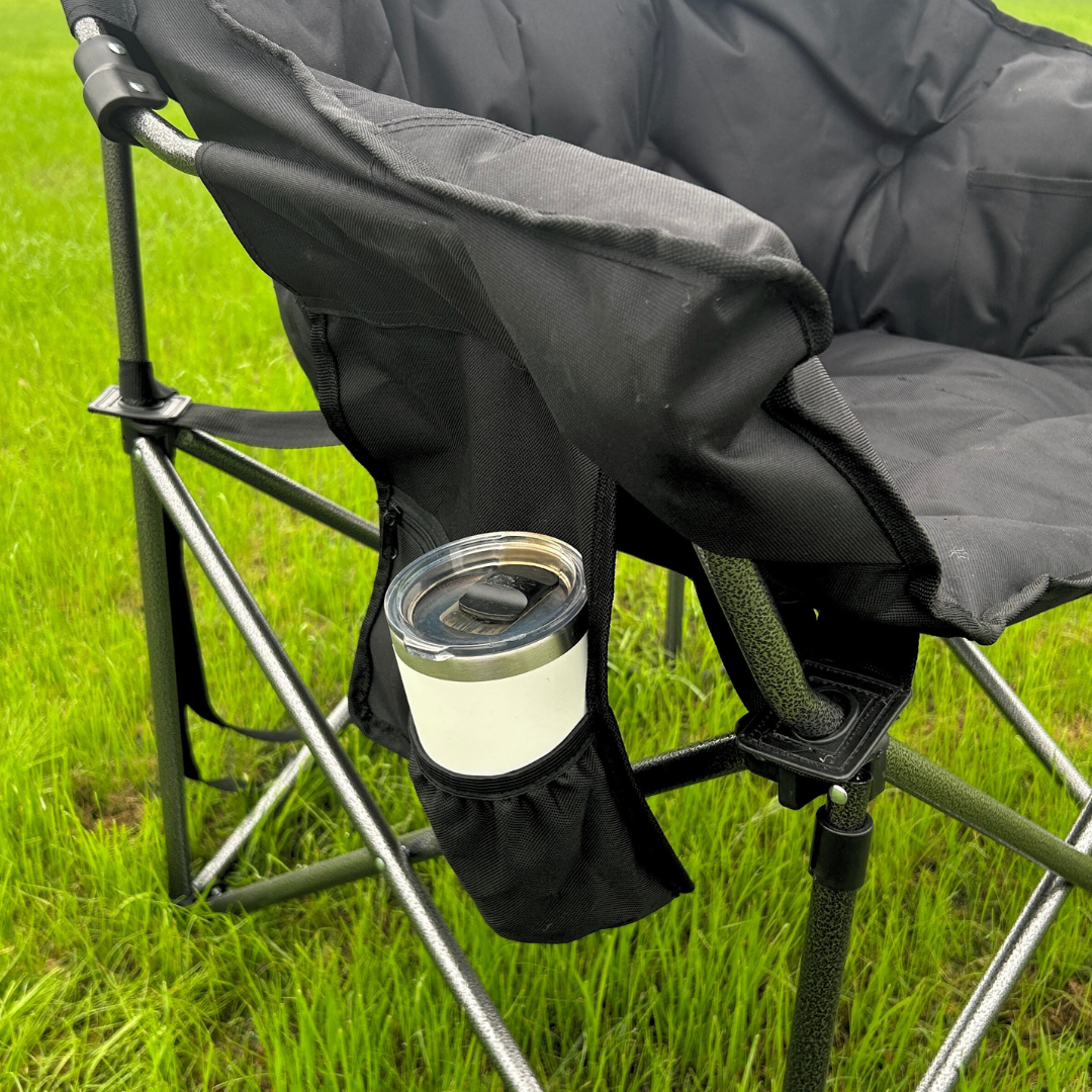 Black - Heated Camping Chair