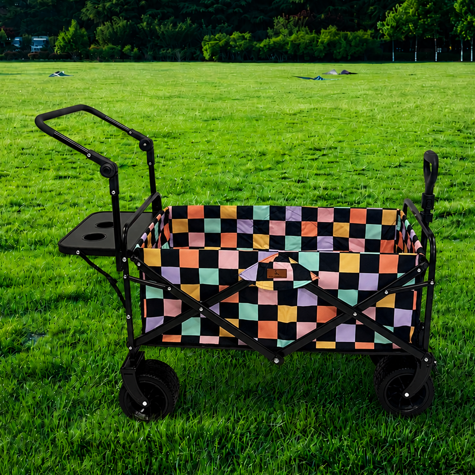 Retro Checkerboard Stroller Wagon