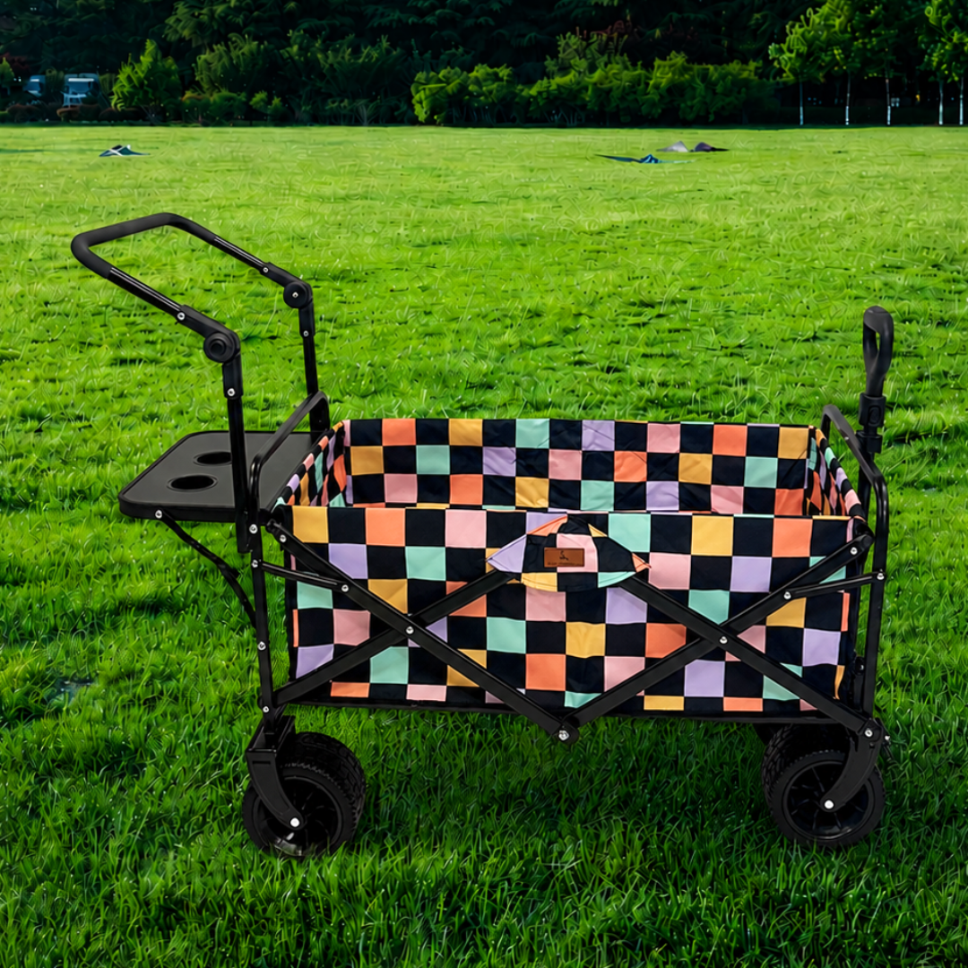 Retro Checkerboard Stroller Wagon