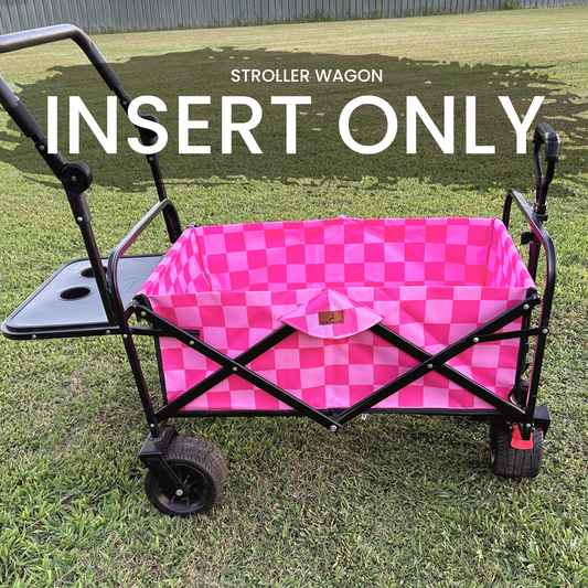 Pink Checkerboard - Stroller Wagon [INSERT]