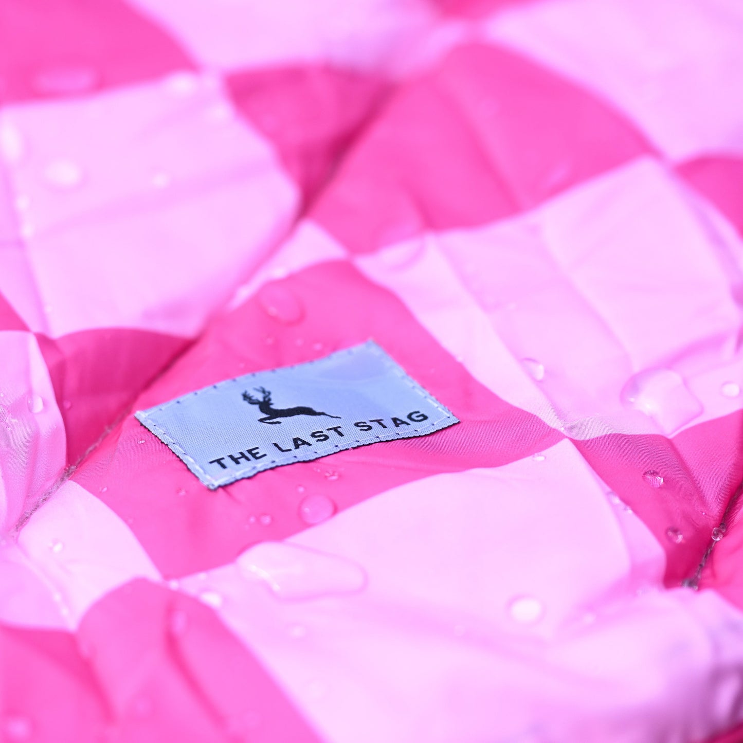 Pink Checkerboard - Indoor/Outdoor Puffy Blanket