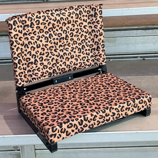 Leopard Print Folding Stadium Seat