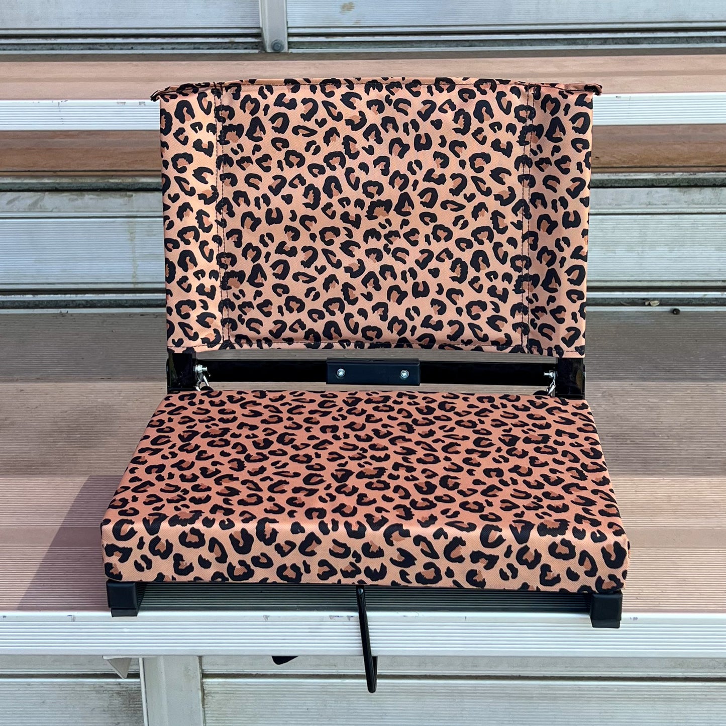 Leopard Print Folding Stadium Seat