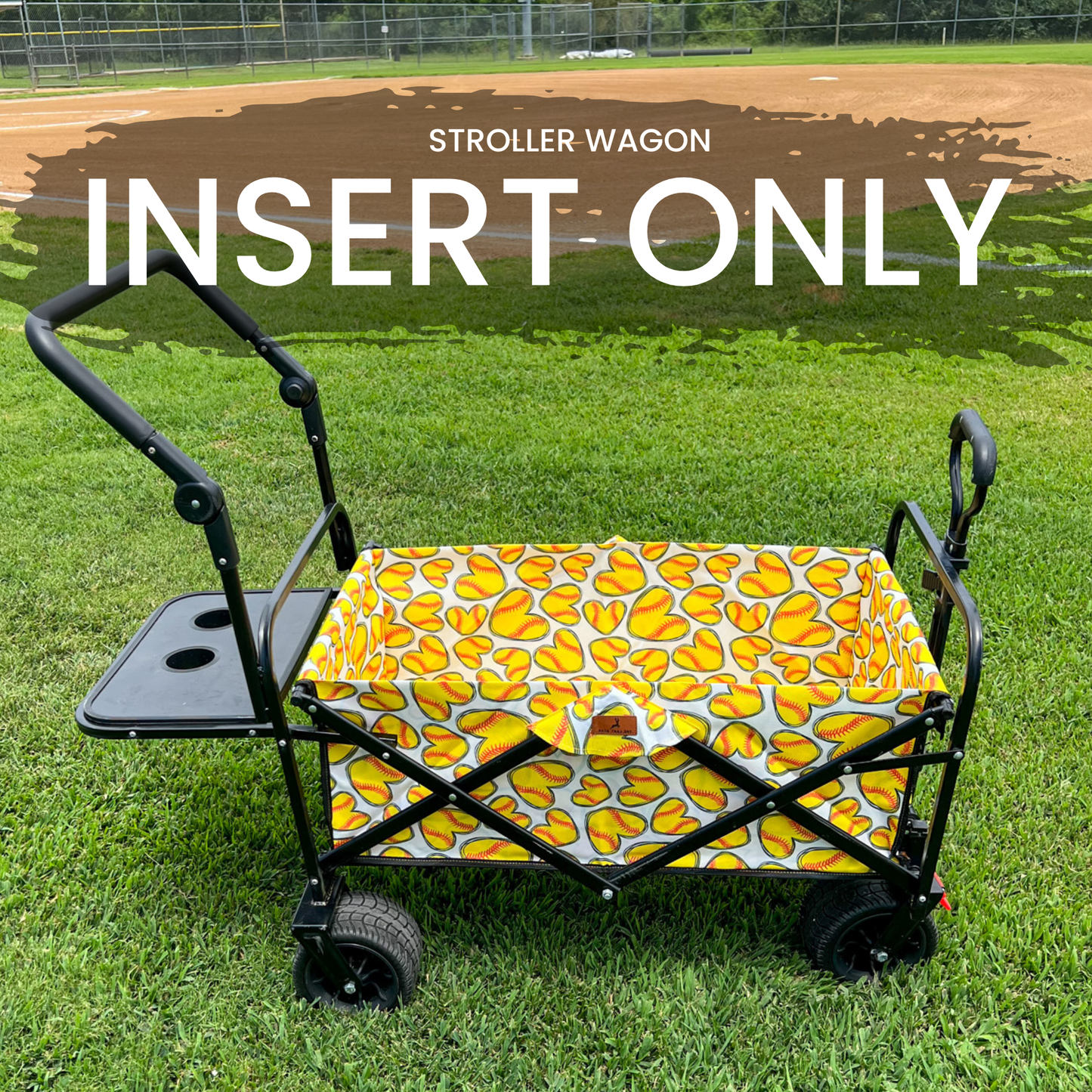 Softball Hearts - Stroller Wagon [INSERT]