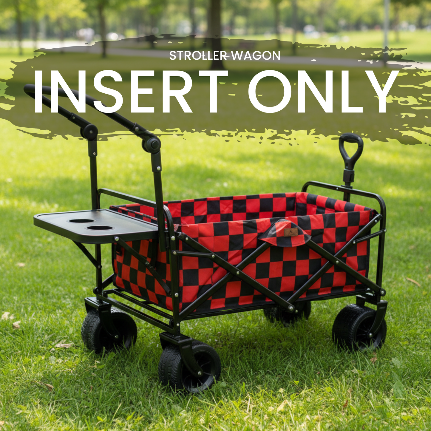 Red Checkerboard - Stroller Wagon [INSERT]