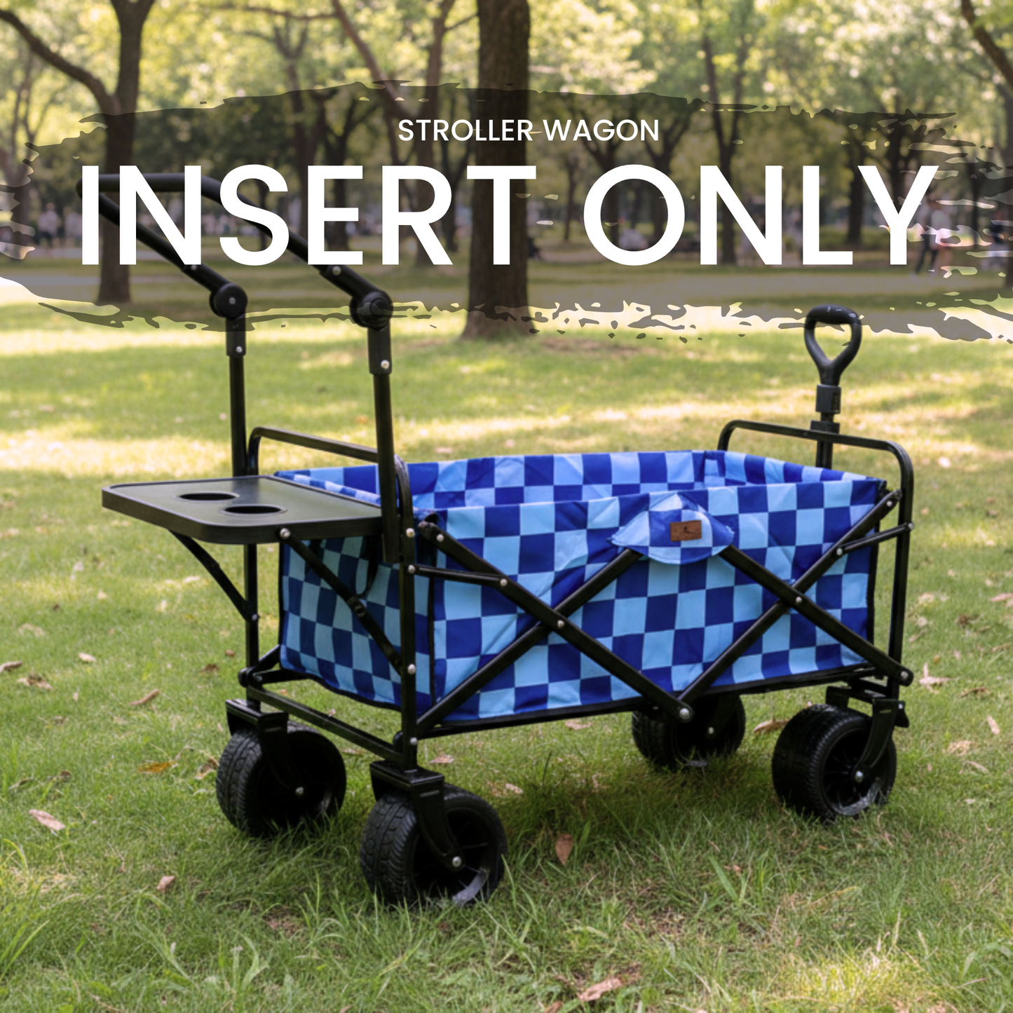 Navy Checkerboard - Stroller Wagon [INSERT]