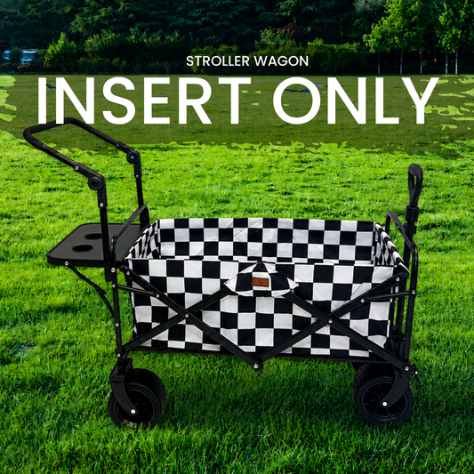 Black and White Checkerboard - Stroller Wagon [INSERT]