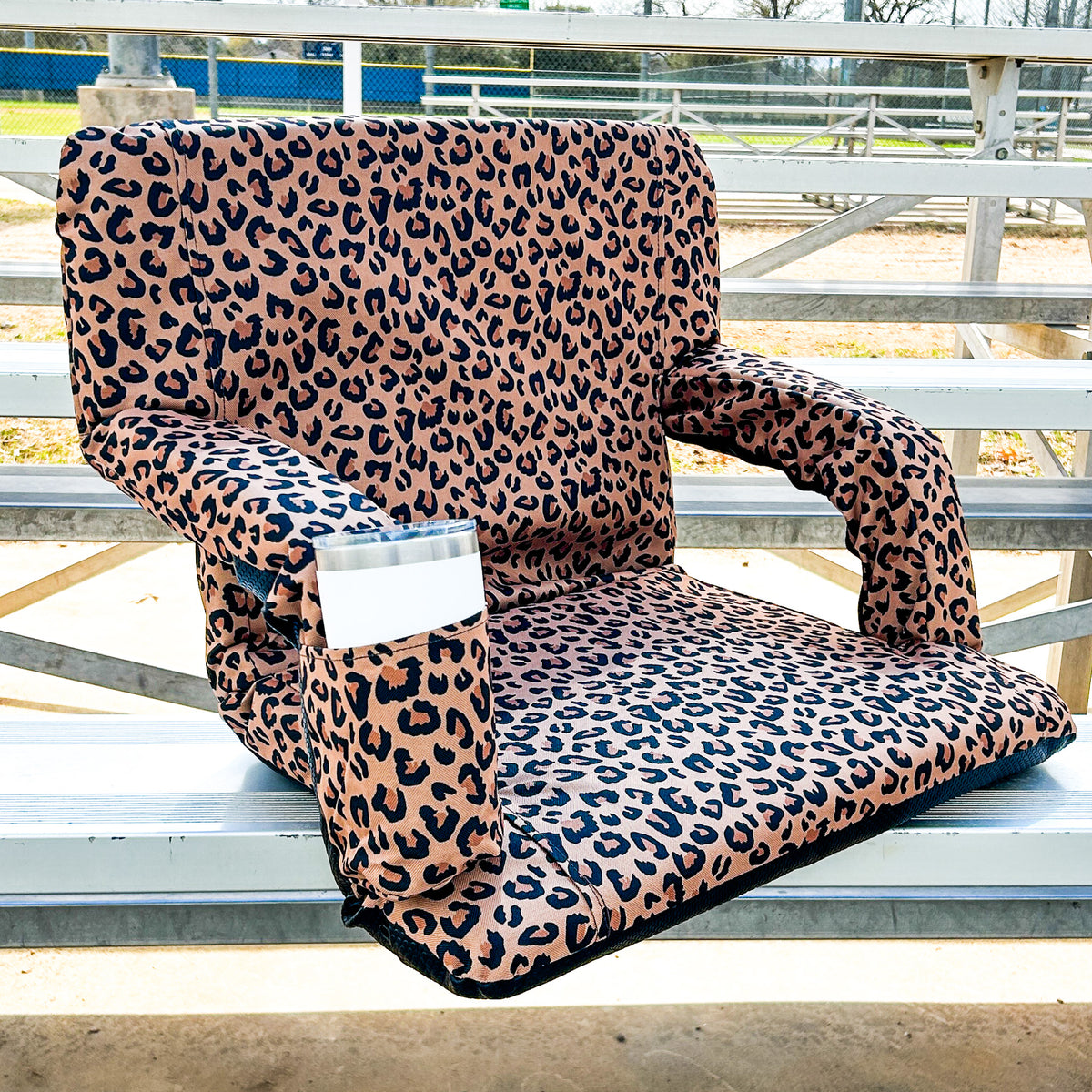 Leopard Print 23" Stadium Seat with Armrests – The Last Stag