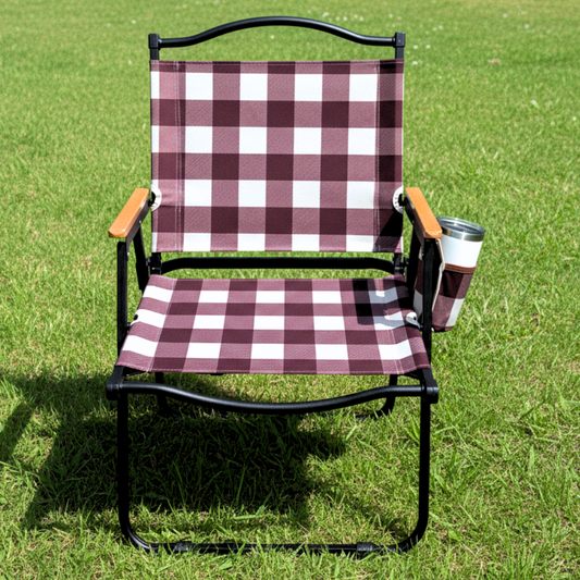 Maroon Buffalo Folding Lawn Chair