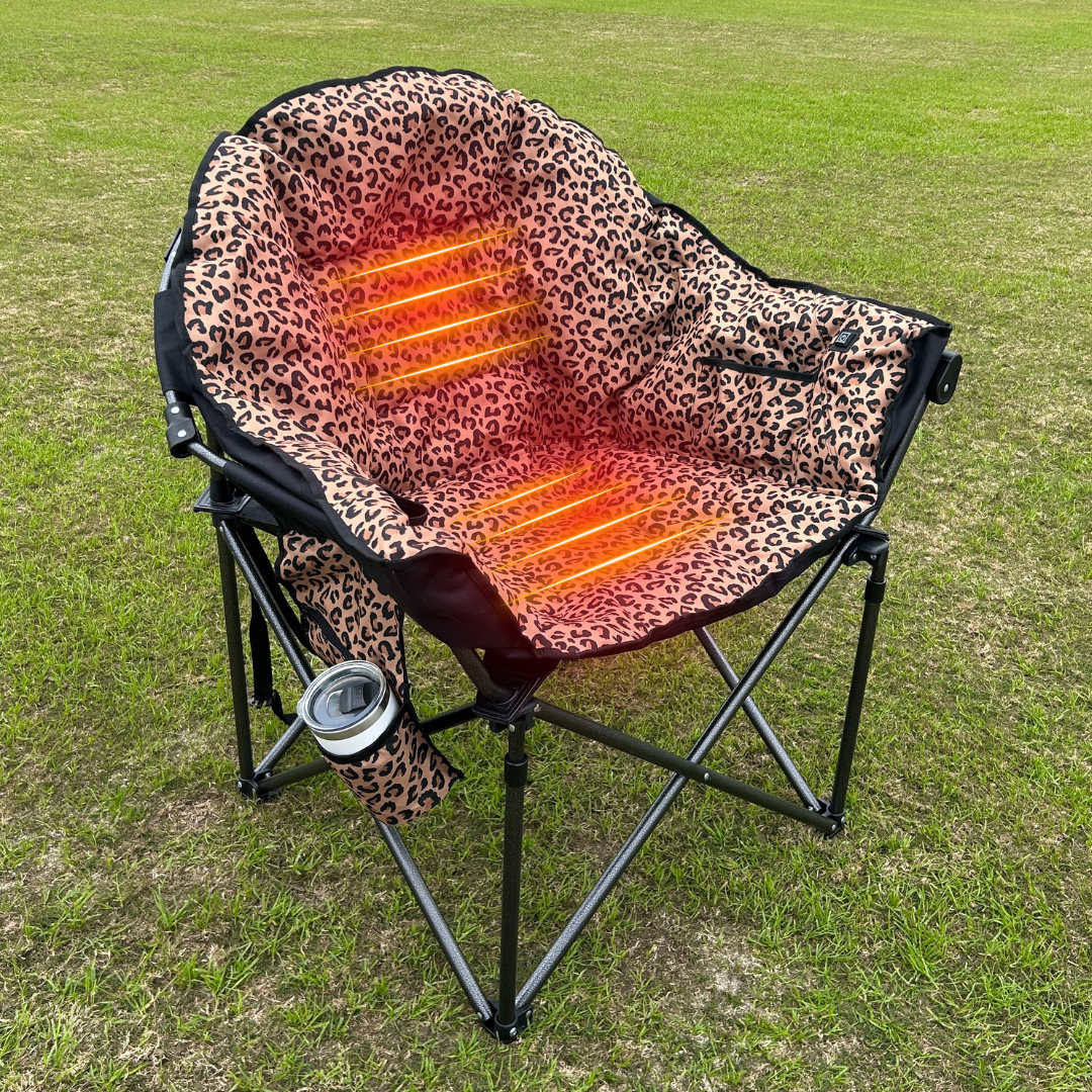Leopard Print - Heated Sideline Chair