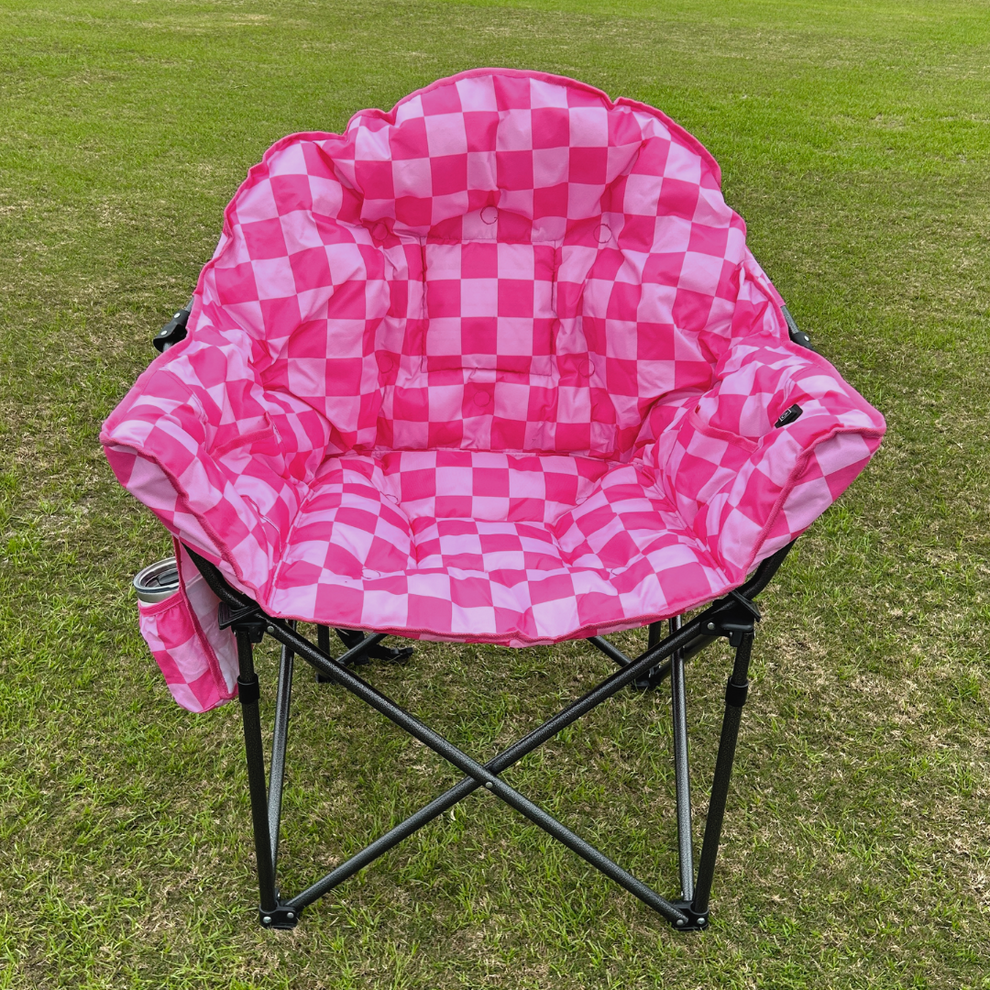Pink Checkerboard - Heated Sideline Chair – The Last Stag