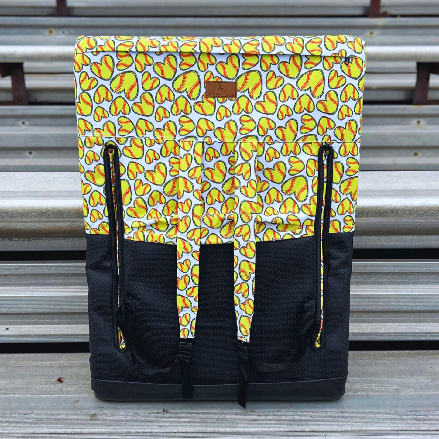 Softball Hearts 23" Stadium Seat with Armrests