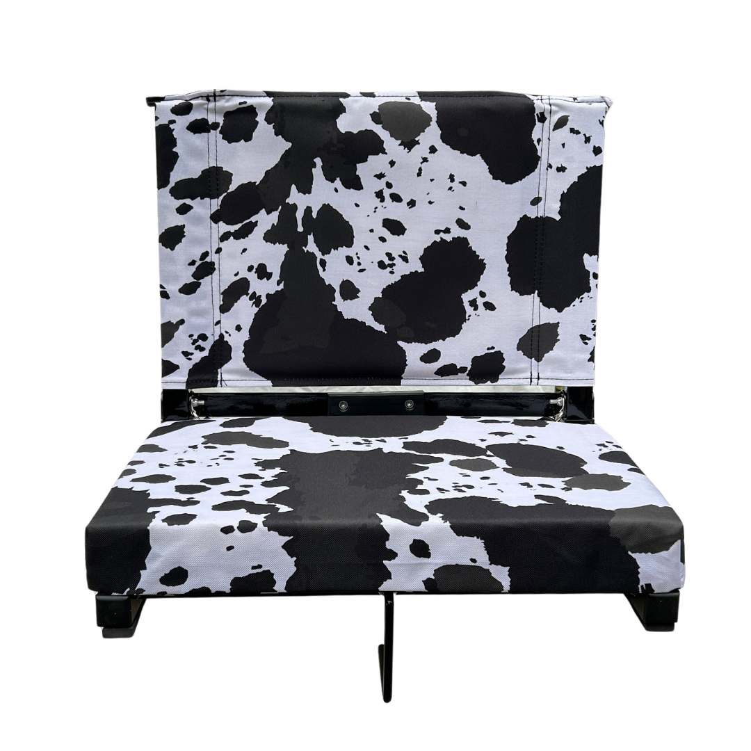 Cow Print Folding Stadium Seat