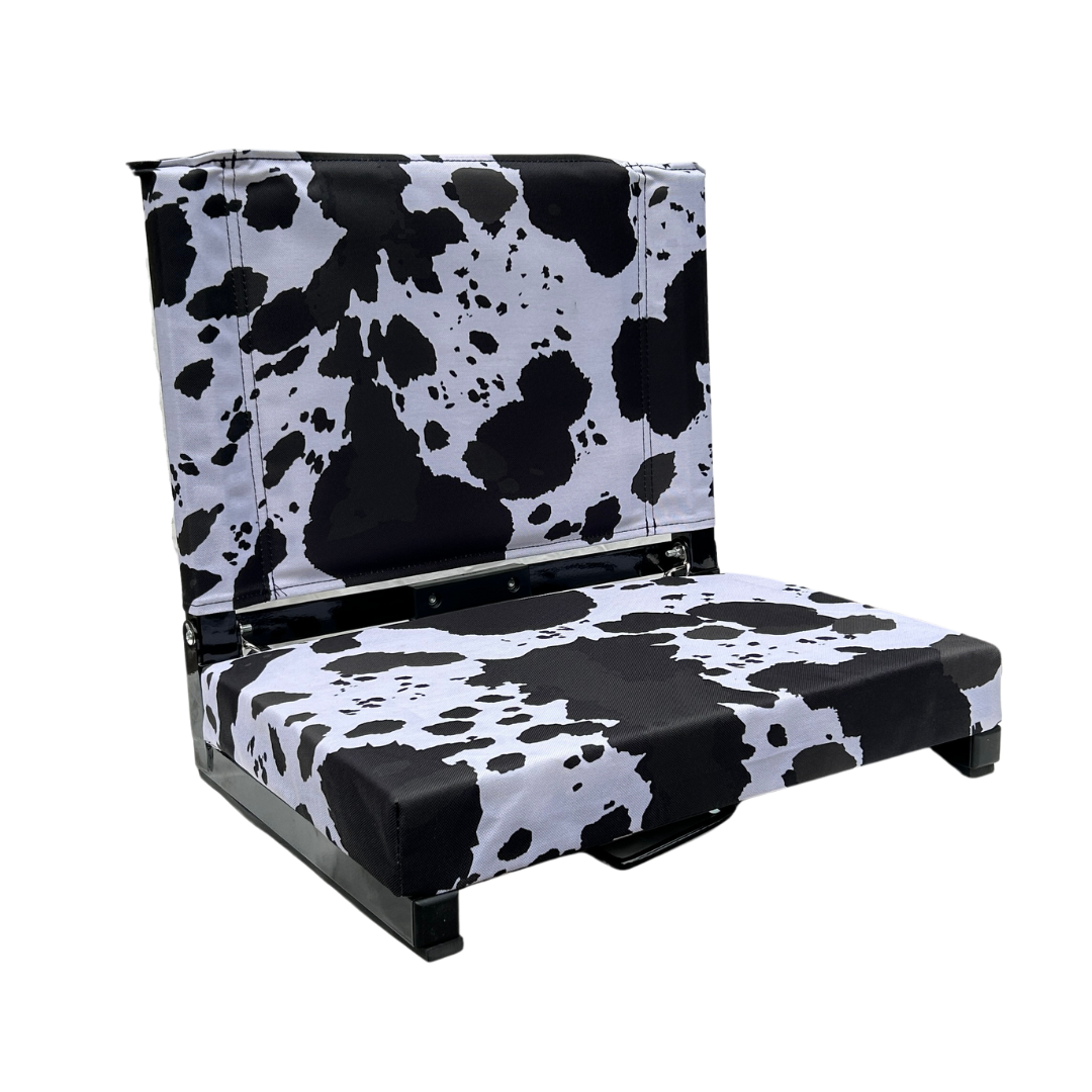 Cow Print Folding Stadium Seat