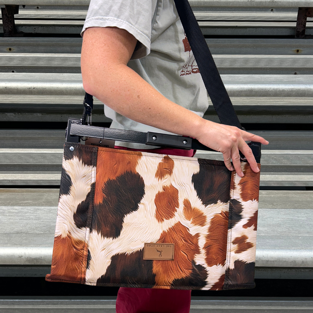 Brown Cow Folding Stadium Seat