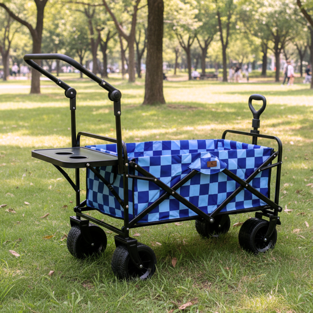 Navy Checkerboard Stroller Wagon