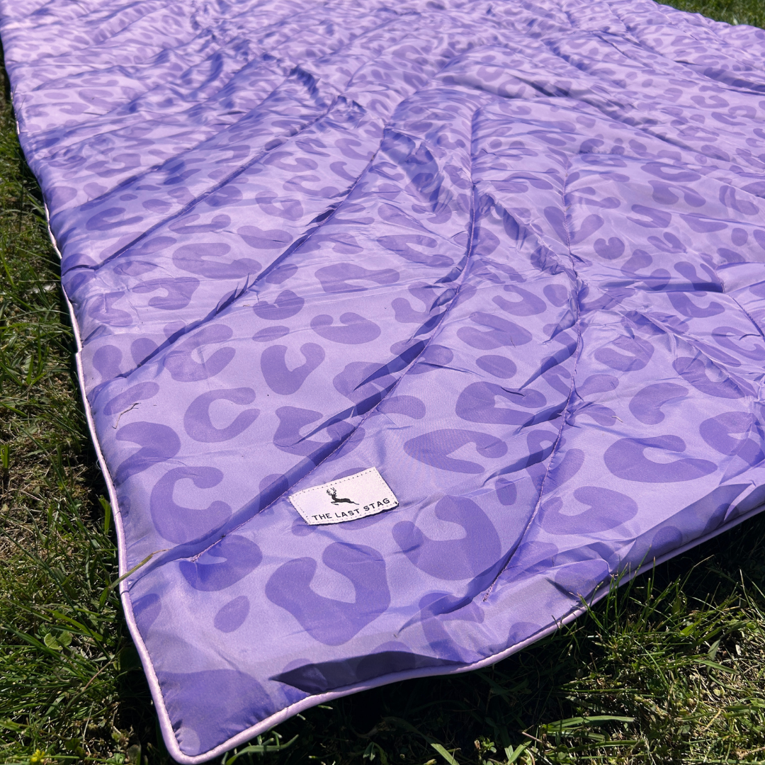 Purple Leopard - Indoor/Outdoor Puffy Blanket