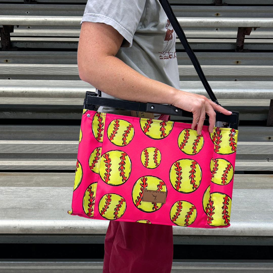 Softball Pink Folding Stadium Seat