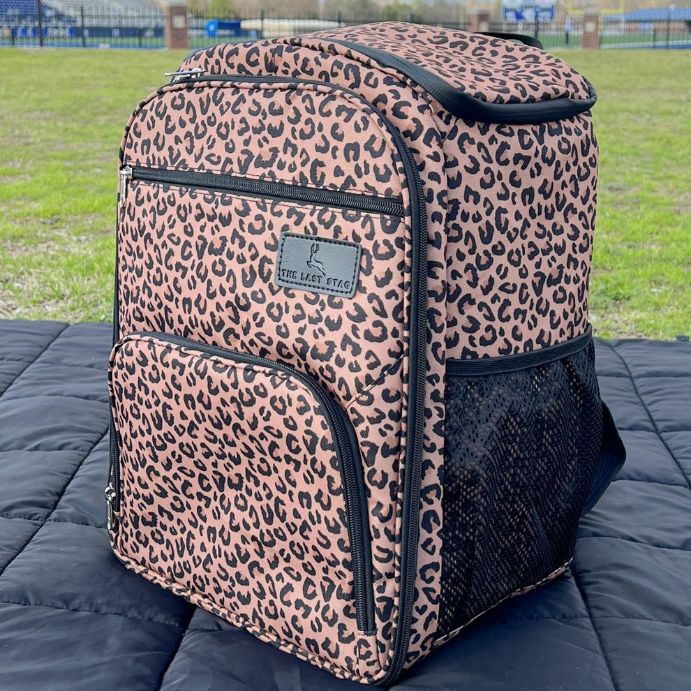 Leopard Print Backpack Cooler The Last Stag