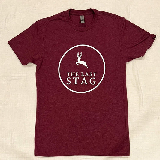The Last Stag Circle Logo T-Shirt - Heather Maroon - The Last Stag