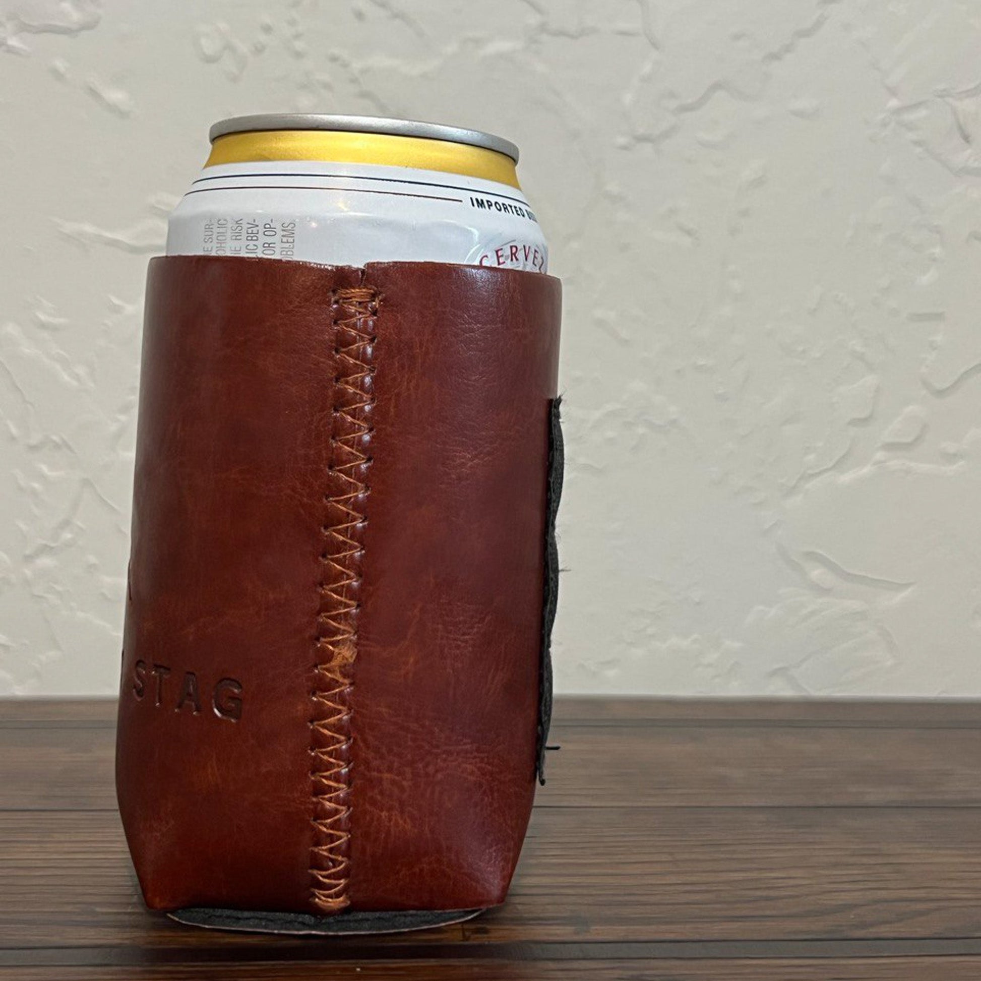 The Last Stag Magnetic Leather Coozie - The Last Stag