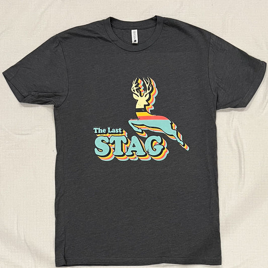 The Last Stag Retro T-Shirt - Charcoal - The Last Stag